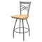 Holland Bar Stool Co 25" Swivel Counter Stool, Nickel Finish, Nat Maple Seat X820 - alternate 1